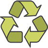 icon-10 Icona grafica composta da tre frecce angolari gialle disposte a triangolo, associata a "Suolo più vitale nel tempo".