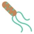 icon_3_2 Immagine rappresentativa di batterio con corpo marrone chiaro e flagelli turchesi, utilizzato per rappresentare Pseudomonas spp dell’autore Amonrat Rungreangfangsai tramite “Vecteezy.com”